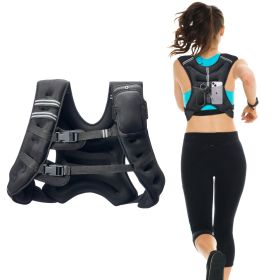Weighted Vest, 30 lbs Weight Vest with Reflective Stripe, Adjustable Buckle Body Weight Vest for Men Women, Workout Equipment for Strength Traini