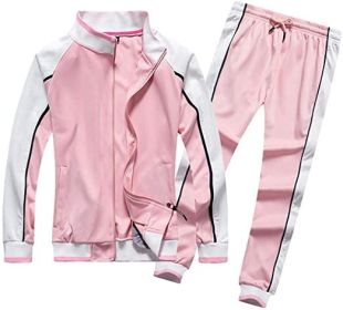 Women's 2 Pieces Tracksuits Casual Running Jogging Athletic Casual Outfits Full Zip Suit Gym Sports Sweatsuits (Color: green, size: L)